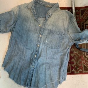 MOTHER Denim chambray top